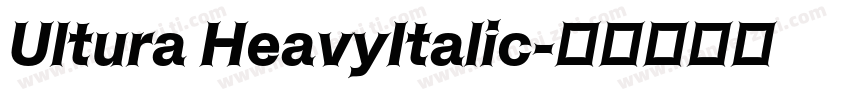 Ultura HeavyItalic字体转换